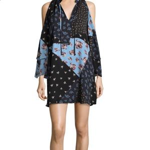 Size m Parker Birchwood dress silk birds 🦅